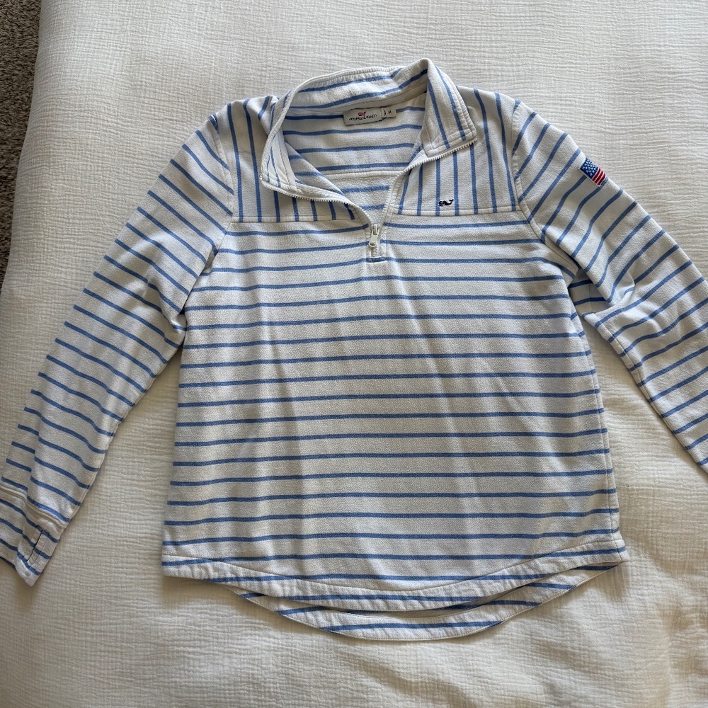 Vineyard Vines Striped Quart Zip - image 1